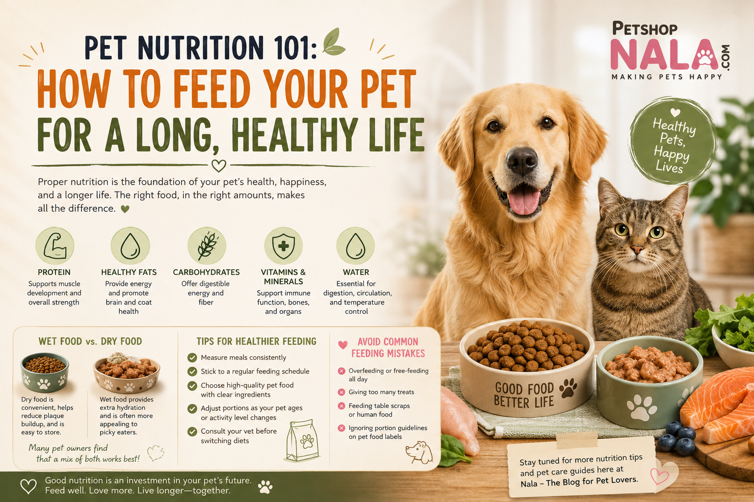 Pet Nutrition 101: How to Feed Your Pet for a Long, Healthy Life