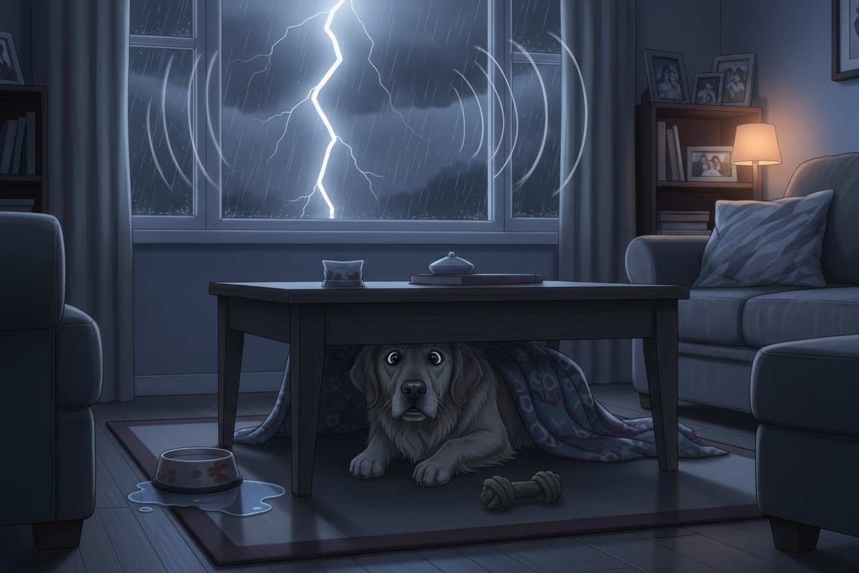 How to Calm a Dog During Thunderstorms: Vet-Approved Anxiety Tips
